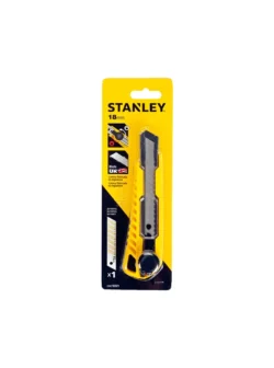 Navaja bisturí retráctil Stanley 10-418S con bloqueo pesado para cortes precisos en diferentes materiales.