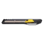 Navaja bisturí retráctil Stanley STHT10322-840 de 9 mm para cortes precisos en cartón, plástico, papel y otros materiales.