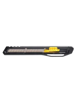 Navaja bisturí retráctil Stanley STHT10322-840 de 9 mm para cortes precisos en cartón, plástico, papel y otros materiales.