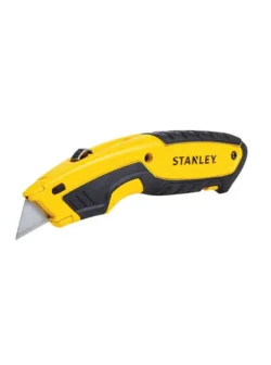 Navaja de mano retráctil industrial Stanley STHT10479 para cortes precisos y seguros en diferentes materiales.