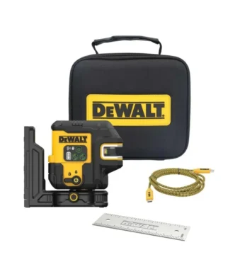 nivel laser verde DEWALT DCLE14221GB USB con linea cruzada y plomada