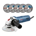 pulidora mini BOSCH GWS 700 de 700 W con 5 discos incluidos