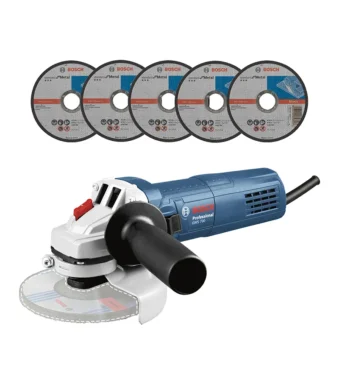 pulidora mini BOSCH GWS 700 de 700 W con 5 discos incluidos
