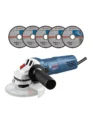 pulidora mini BOSCH GWS 700 de 700 W con 5 discos incluidos