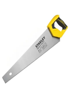 Serrucho bimetal Stanley STHT20374-LA de 18 pulgadas para realizar cortes rápidos y precisos en madera.