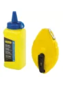 Zimbra con tiza Stanley 47-442 de 30 metros para trazado de líneas rectas en trabajos de construcción y carpintería.