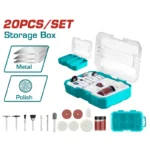 Juego TOTAL de limpieza y pulido de 20 piezas con accesorios de vástago de 1/8