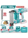 Puntilladora inalámbrica TOTAL 20V F15-F50 con motor sin escobillas para trabajos en madera
