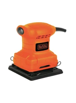 Lijadora de palma Black + Decker BS200-B3 para lijado de superficies de madera y otros materiales.