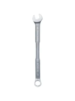 Llave combinada Bosch de 6 mm con extremo de boca y estrella para ajuste y desajuste de tuercas y tornillos.