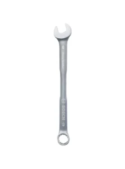 Llave combinada Bosch de 8 mm con extremo de boca y estrella para ajuste y desajuste de tuercas y tornillos.