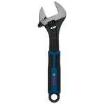 Llave de expansión tipo picoloro Bosch de 10 pulgadas con apertura ajustable para sujetar y girar tuberías, tuercas y accesorios.