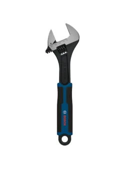 Llave de expansión tipo picoloro Bosch de 12 pulgadas con apertura ajustable para sujetar y girar tuberías, tuercas y accesorios.