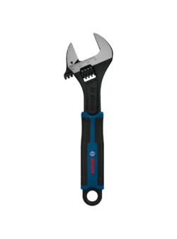 Llave de expansión tipo picoloro Bosch de 8 pulgadas con apertura ajustable para sujetar y girar tuberías, tuercas y accesorios.