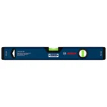 Nivel de burbuja Bosch de 40 cm y 16 pulgadas para verificar nivelación horizontal, vertical y alineación en trabajos de construcción.