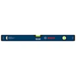 Nivel de burbuja Bosch de 60 cm y 24 pulgadas para verificar nivelación horizontal, vertical y alineación en trabajos de construcción.
