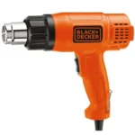 Pistola de aire caliente Black + Decker HG1500-B3 de 1500W para remover pintura, secar, moldear y realizar trabajos de mantenimiento.
