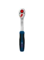Rachet reversible Bosch de 1/2 pulgada con mecanismo de 72 dientes para ajuste y desajuste de tuercas y tornillos.