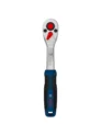Rachet reversible Bosch de 1/4 pulgada con mecanismo de 72 dientes para ajuste y desajuste de tuercas y tornillos.