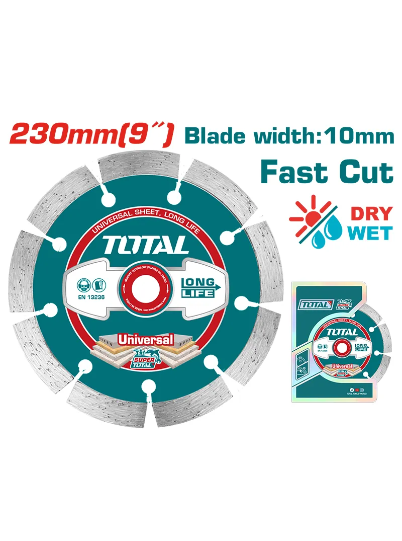 TAC2112303 DISCO DIAMANTADO SEGMENTADO DE 9" TAC2112303 TOTAL TOOLS - Imagen 1