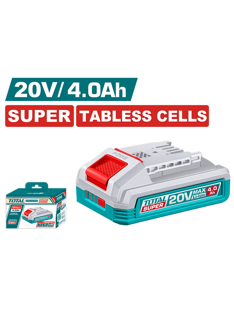 Batería TOTAL 20 V 4,0 Ah de iones de litio Batería TOTAL de 20 V y 4,0 Ah de iones de litio