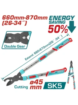 Podador de ramas con sistema de corte bypass y cuchilla SK5