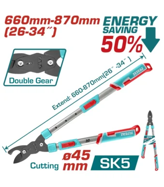 Podador de ramas con sistema de corte bypass y cuchilla SK5