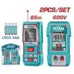 Kit combinado TOTAL con detector de distancia láser de 85 m y multímetro digital