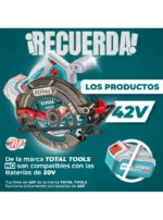 ROTOMARTILLO INALÁMBRICO 1" 42V 2.5J SDS-PLUS + 2 BATERÍAS 2Ah TOTAL UTRHLI422682 - Imagen 2