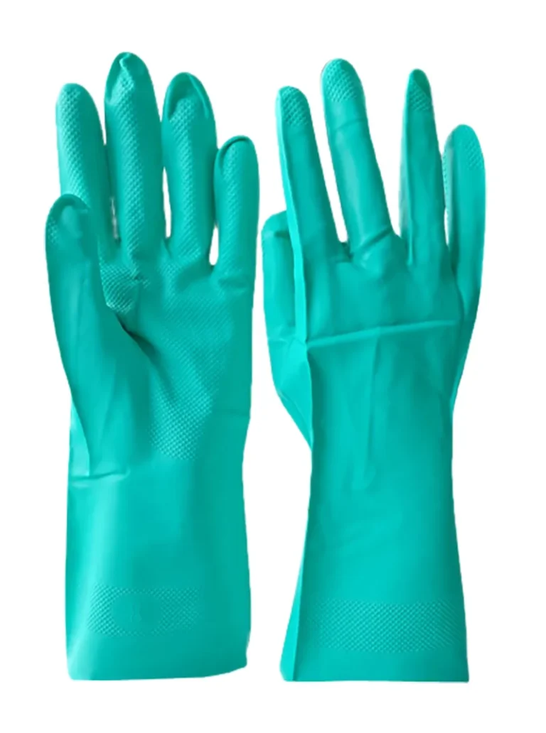 Guante 100% nitrilo calibre 15 con flock de 13 pulgadas talla 9 Boyuan BG483-33-9.