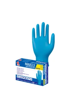 Guantes industriales 100% nitrilo azul calibre 3.5 talla M Boyuan BG001B-M x 50 pares.
