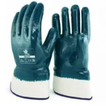 Guante de hilaza con recubrimiento en nitrilo liso Boyuan BG444RR.