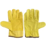 Guante de vaqueta con refuerzo externo CALF2 talla L Boyuan BG3001YR-L.