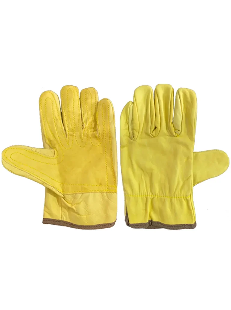 Guante de vaqueta con refuerzo externo CALF2 talla L Boyuan BG3001YR-L.