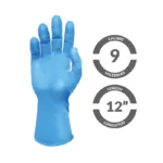 Guantes industriales 100% nitrilo azul de 12 pulgadas, calibre 11 Boyuan BG001-11-L x 25 pares.