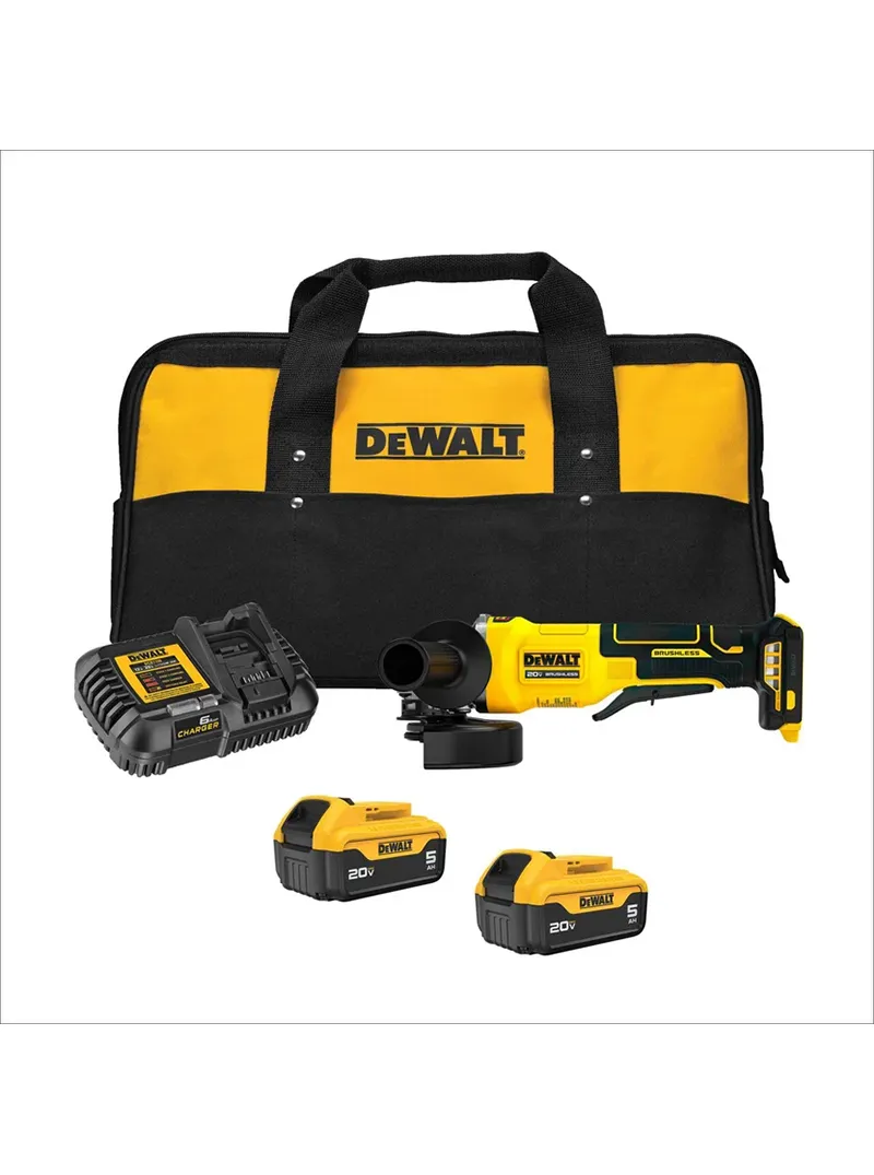 Pulidora Inalámbrica + 2 Baterías 20V 5 Ah DeWalt DCG408P2-B3 Pulidora inalámbrica DeWalt DCG408P2-B3 de 20 V con 2 baterías de 5 Ah.