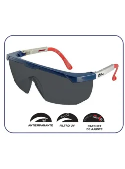 Visores faciales de policarbonato con ribete facial oscuro Boyuan BYG026AAFD x 6 unidades.