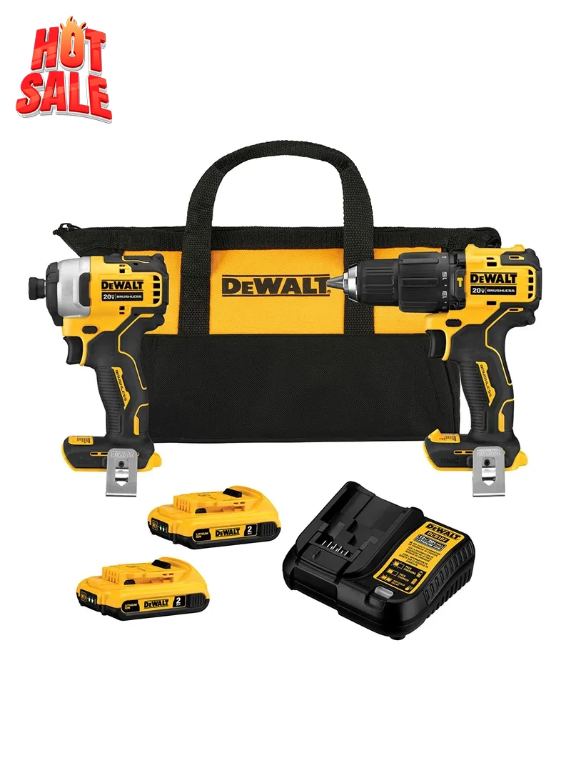 COMBO-TALADRO-INALAMBRICO-DCD709-DESTORNILLADOR-DCF809-DEWALT-DCK279D2-B3-6 COMBO TALADRO INALÁMBRICO DCD709 + DESTORNILLADOR DCF809 DEWALT DCK279D2-B3 - Imagen 1