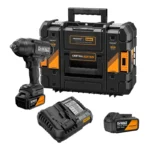Llave de impacto inalámbrica DEWALT edición McLaren en negro y naranja con encastre cuadrado de 1/2".