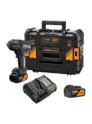 Llave de impacto inalámbrica DEWALT edición McLaren en negro y naranja con encastre cuadrado de 1/2".