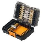 Juego de 29 puntas DEWALT FLEXTORQ edición McLaren con estuche de cubierta transparente.
