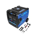 Generador Elite 2G70i a gasolina con potencia máxima de 6600 W, motor de 322 cc y ruedas integradas