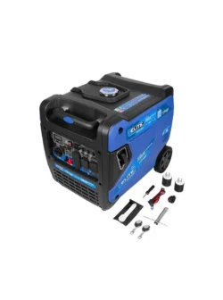 Generador Elite 2G70i a gasolina con potencia máxima de 6600 W, motor de 322 cc y ruedas integradas