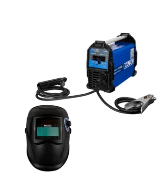 Combo Elite con soldador inversor 160XP y careta de soldadura 501 para trabajos de soldadura.V