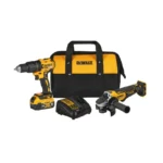 Combo DeWalt DCK248P1-B3 con taladro inalámbrico DCD7781, batería de 5 Ah y pulidora DCG413.
