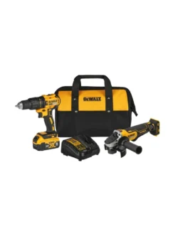 Combo DeWalt DCK248P1-B3 con taladro inalámbrico DCD7781, batería de 5 Ah y pulidora DCG413.