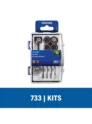 Kit de accesorios Dremel 733 de 20 piezas para mototool y trabajos de precisión.