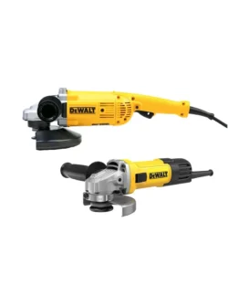 Combo de pulidora DeWalt DWE490-B3I de 9,1/2" y 2200 W con mini pulidora de 4,1/2" y 750 W.