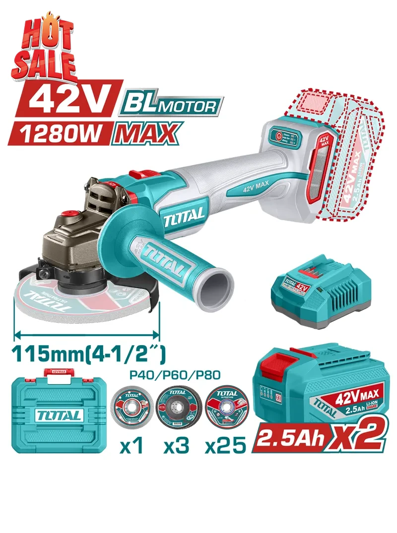 pulidora-inalambrica-42v-2-baterias-2-5ah-cargador-total-utagli4128112.webp PULIDORA INALÁMBRICA 42V + 2 BATERÍAS 2.5Ah + CARGADOR TOTAL UTAGLI4128112 - Imagen 1