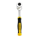 Ratchet reversible Stanley STMT17991-LA tipo pera de 3/8" con mango encauchetado.